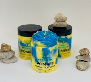 Pompeii Foaming Sugar Scrub | Natural Oils and Butters | Handmade | Gift for Him | Gift for Her | Gift for Self | Natural Skin Care | Spa Gift