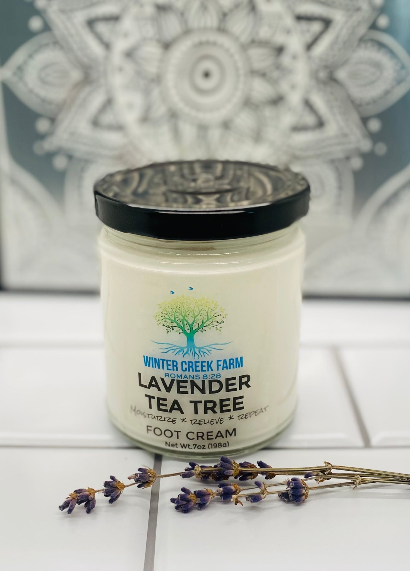Lavender Tea Tree Foot Cream | Mango Butter | Menthol | Essential Oils | Natural Oils and Butters | Handmade | Self Care Gift