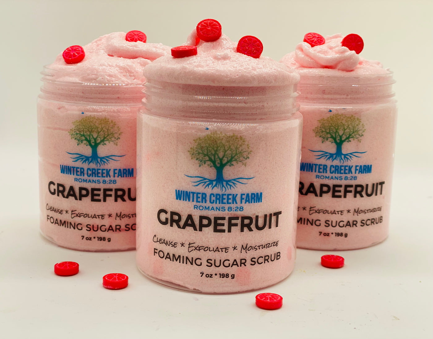 Grapefruit Foaming Sugar Scrub | Natural Oils and Butters | Handmade | Gift for Her | Gift for Self | Natural Skin Care | Spa Gift