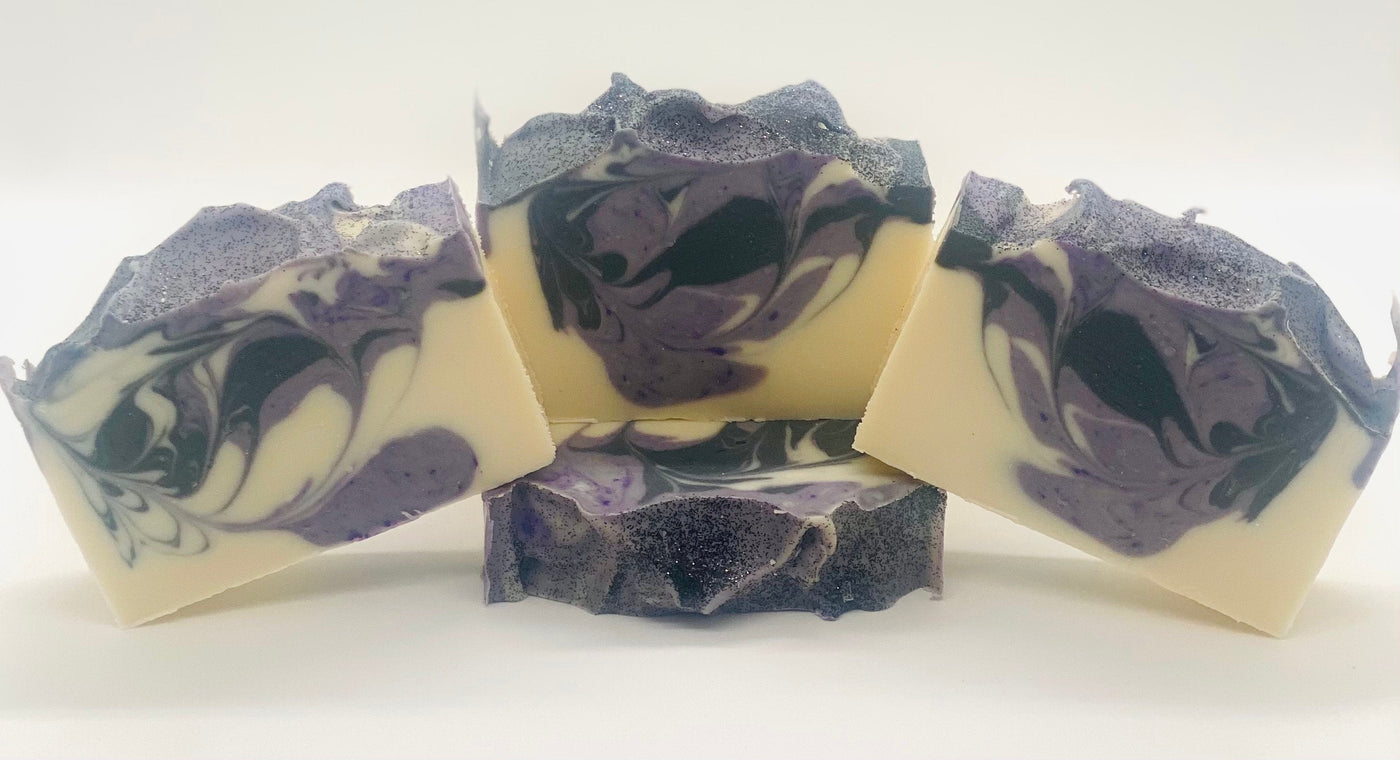 Blackberry Vanilla Soap | Natural Oils and Butters | Activated Charcoal | Cold Process Soap | Gift for her | Gift for Self | Handmade Soap