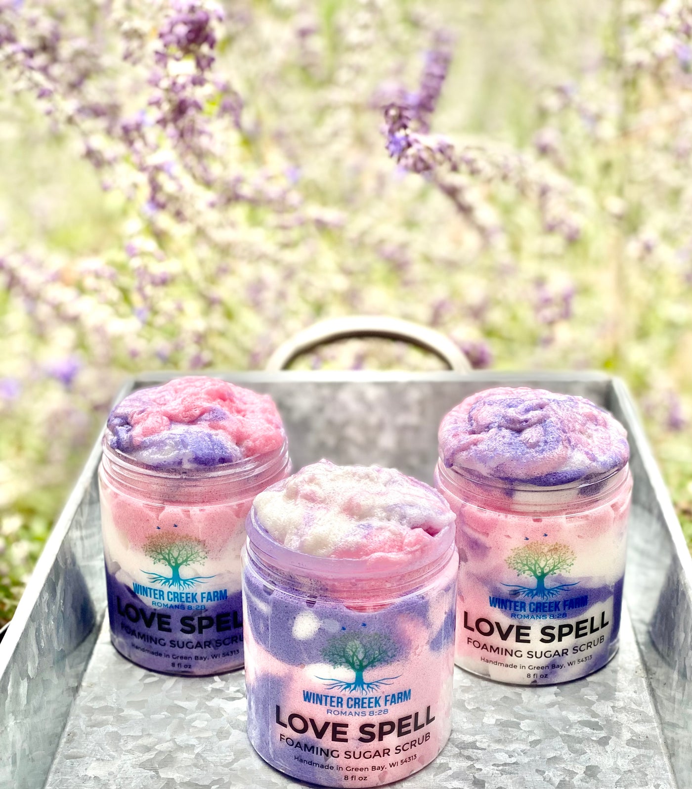 Love Spell Foaming Sugar Scrub | Natural Oils and Butter | Handmade | Gift for Him | Gift for Self | Natural Skin Care | Spa Gift | Spa Gift