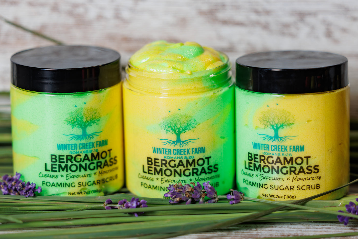 Bergamot and Lemongrass Foaming Sugar Scrub | Jojoba & Hemp Oil | Handmade | Gift for Her | Gift for Him |Gift for Self | Natural Skin Care